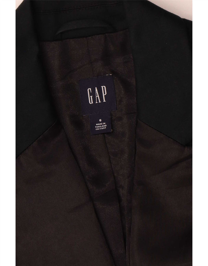 Gap Dame 1 Knap Blazer Jacket US 6 Medium Navy Blue Bomuld