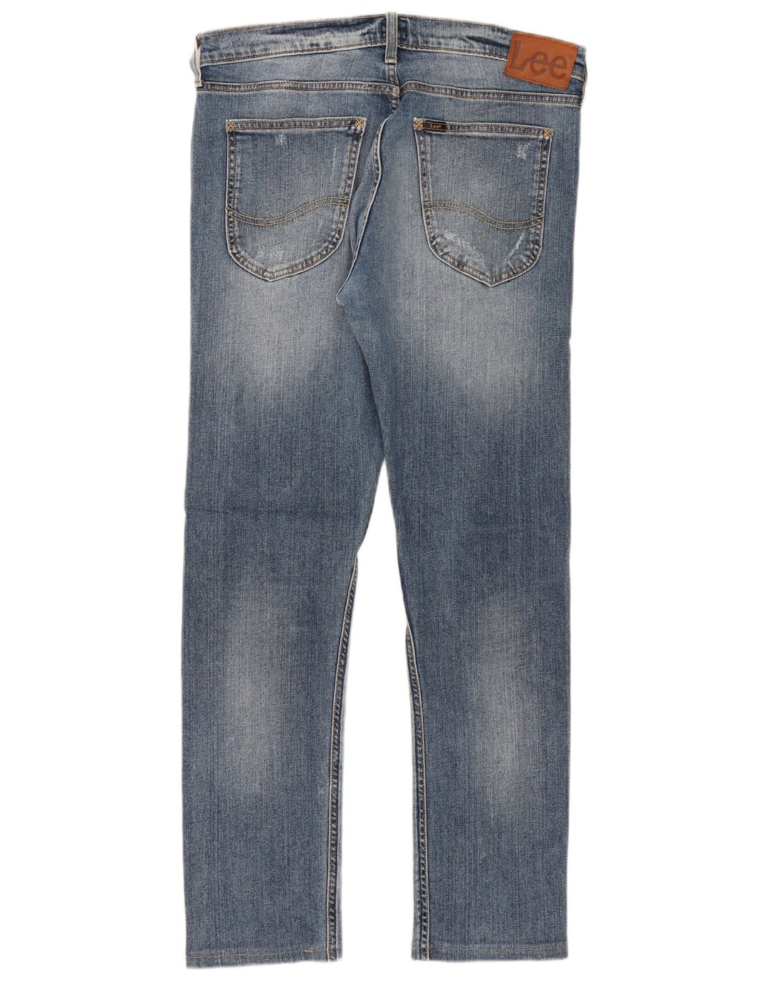 LEE Dame Luke Distressed Slim Jeans W31 L29 Blå Bomuld