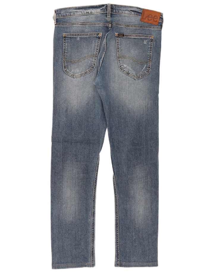 LEE Dame Luke Distressed Slim Jeans W31 L29 Blå Bomuld