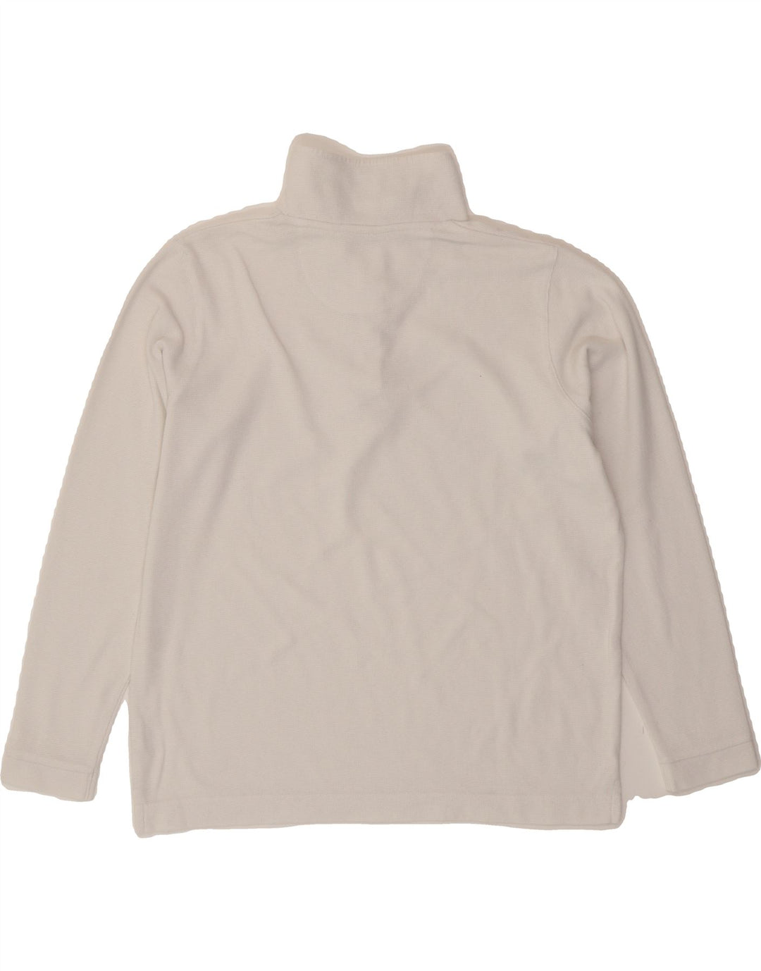 CHAMPION Womens Oversized Button Neck Top Long Sleeve UK 10 Small White Vintage Champion and Second-Hand Champion from Messina Hembry 