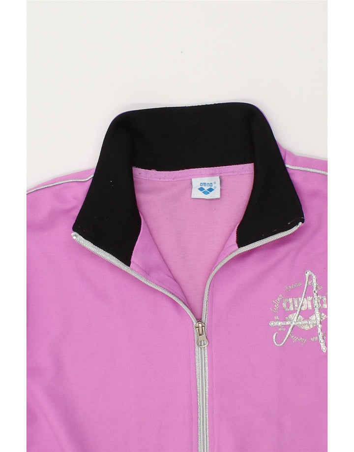 ARENA Womens Tracksuit Top Jacket UK 18 XL Pink Vintage Arena and Second-Hand Arena from Messina Hembry 