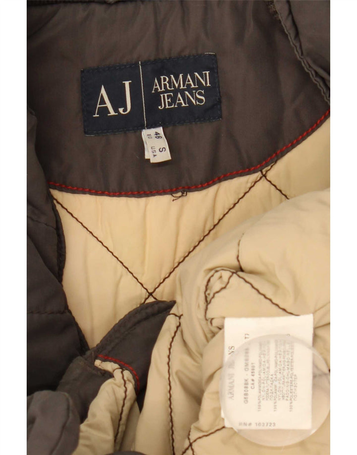 Armani Jeans Polstret jakke til mænd EU 48 Medium Grå Polyamid