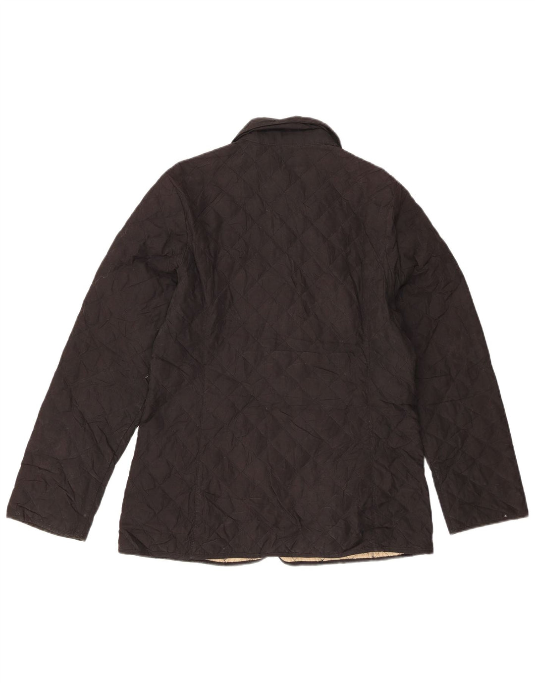 EDDIE BAUER Quiltet jakke til kvinder UK 12 Medium Sort Polyester
