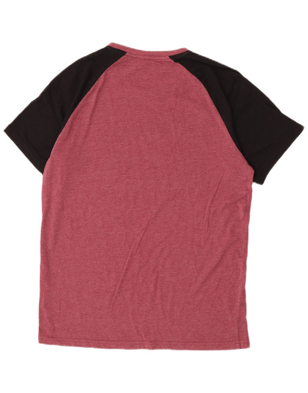 Bænk Kortærmet Regular T-Shirt Top Stor Rød Colourblock Bomuld