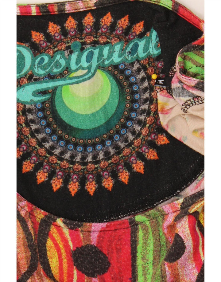 DESIGUAL Womens A-Line Dress UK 12 Medium Multicoloured Floral Vintage Desigual and Second-Hand Desigual from Messina Hembry 