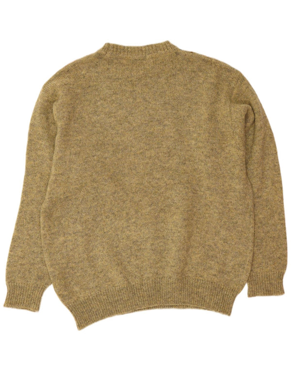 Vintage Herre Crew Neck Jumper Sweater Medium Green Argyle/Diamond Wool