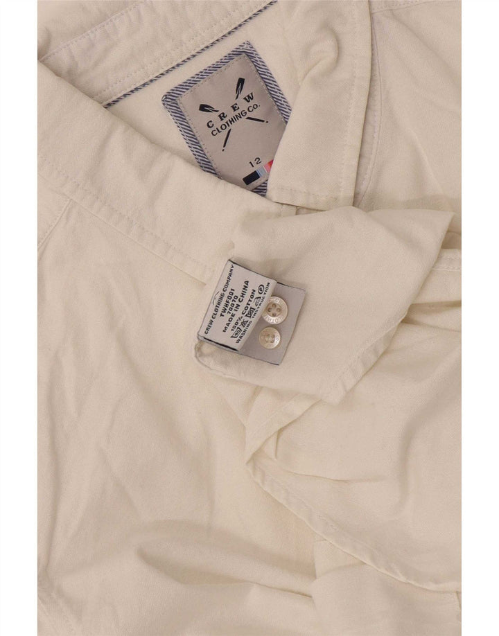 Crew Clothing Dameskjorte UK 12 Medium White Cotton