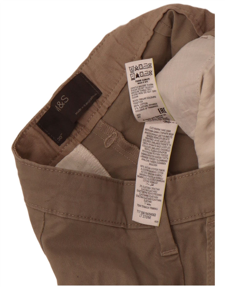 Marks & Spencer Chino Shorts til mænd W30 mellemgrå bomuld