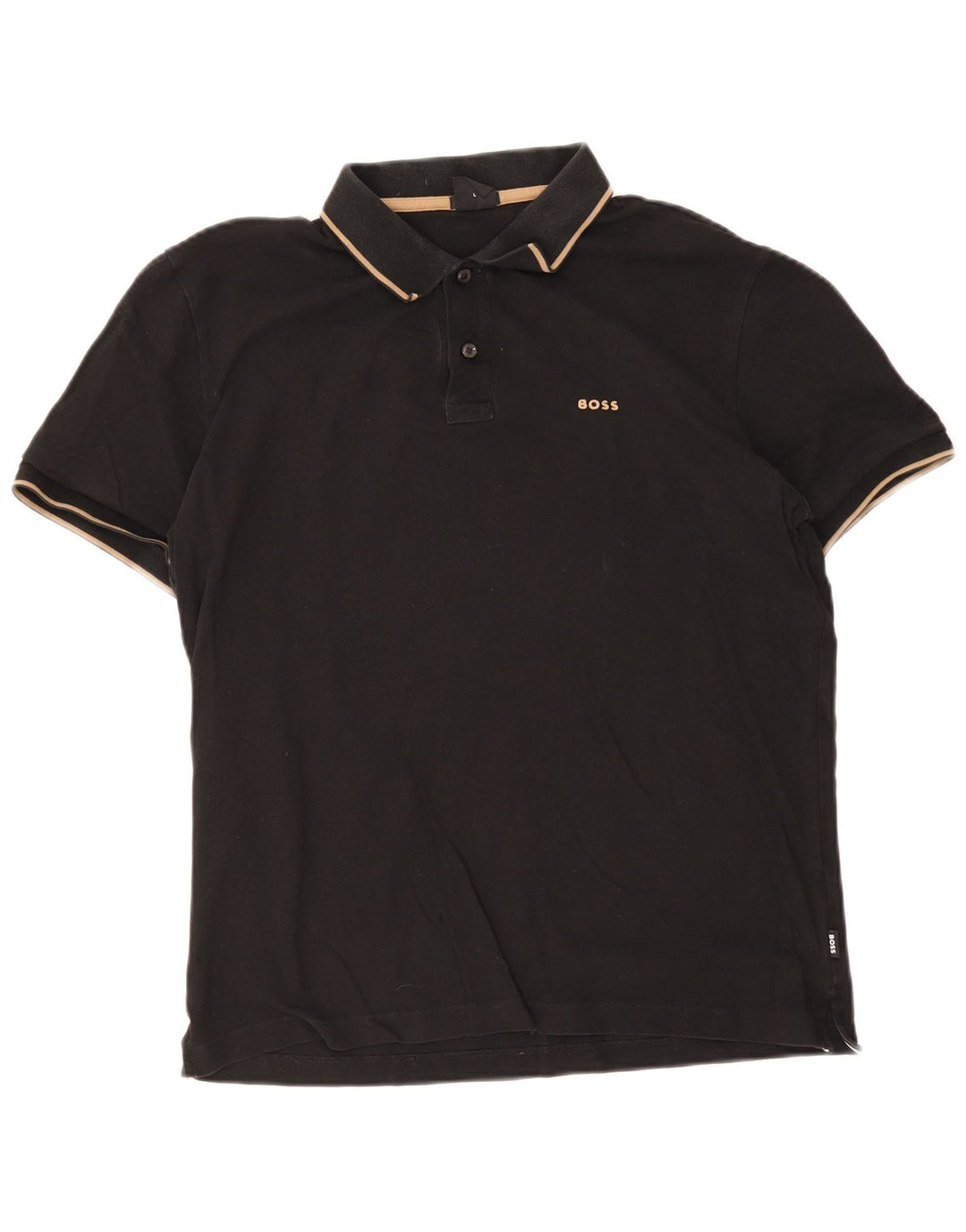 Hugo Boss Herre Slim Fit Polo Shirt Stor Sort Stribet