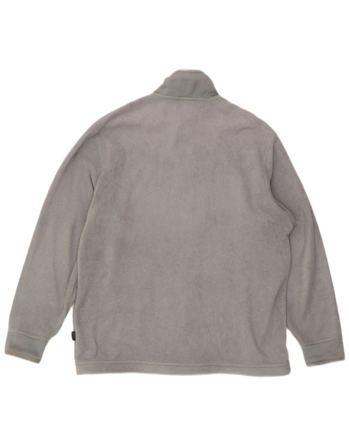 ADIDAS Mens Fleece Jacket UK 44/46 Large Grey Polyester