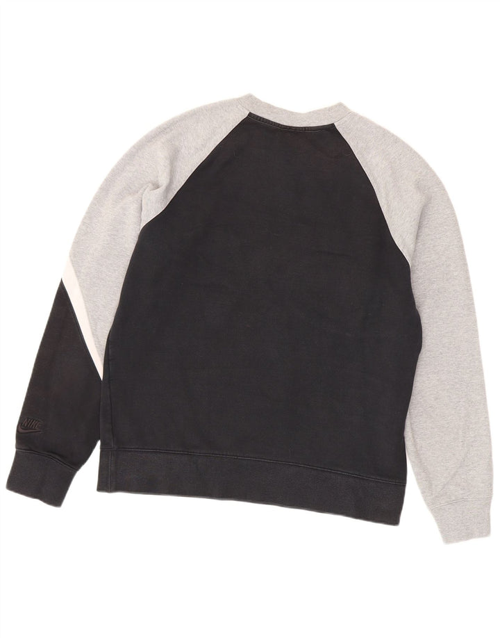 Nike Sweatshirt Jumper til mænd Medium Sort Colourblock Bomuld