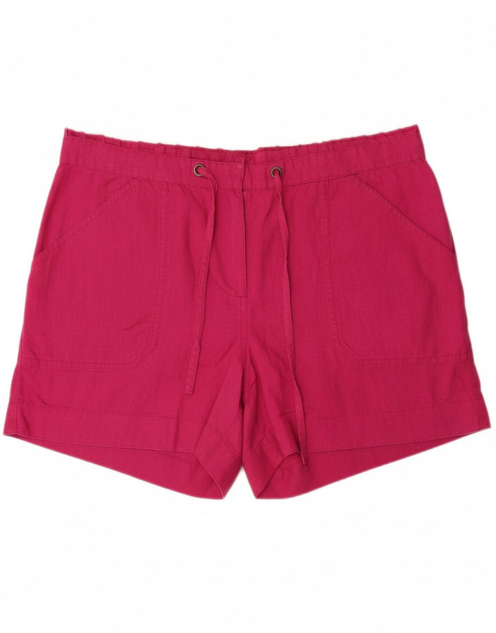 IZOD Womens Casual Shorts US 12 Large W36  Pink Linen