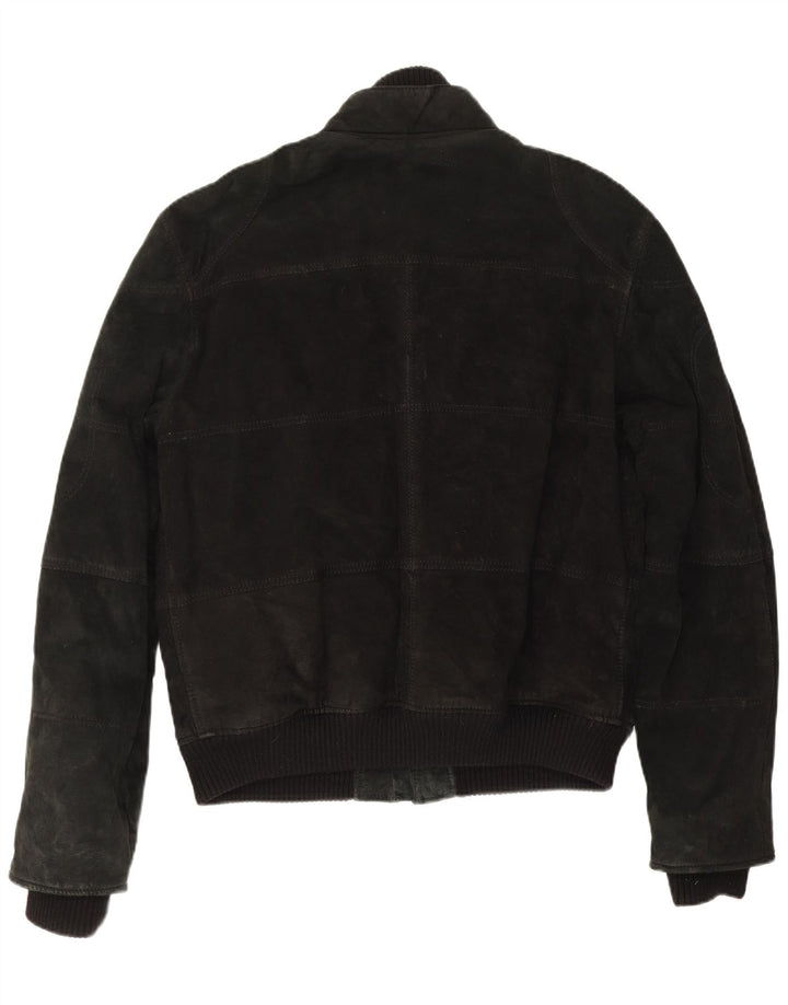 Vintage Herre Bomber Ruskindsjakke UK 40 Stor sort læder