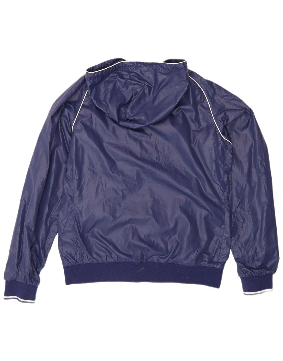 CHAMPION Womens Hooded Rain Jacket UK 18 XL Navy Blue Polyester