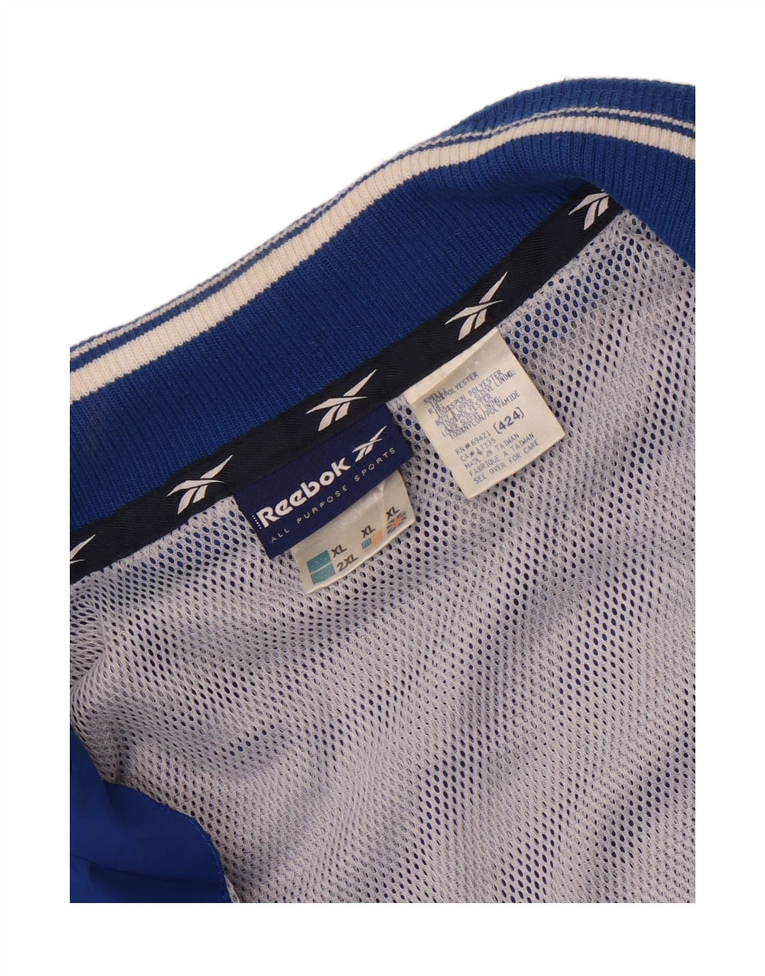 Reebok Herre Grafisk Pullover Træningsdragt Topjakke XL Blå Polyester