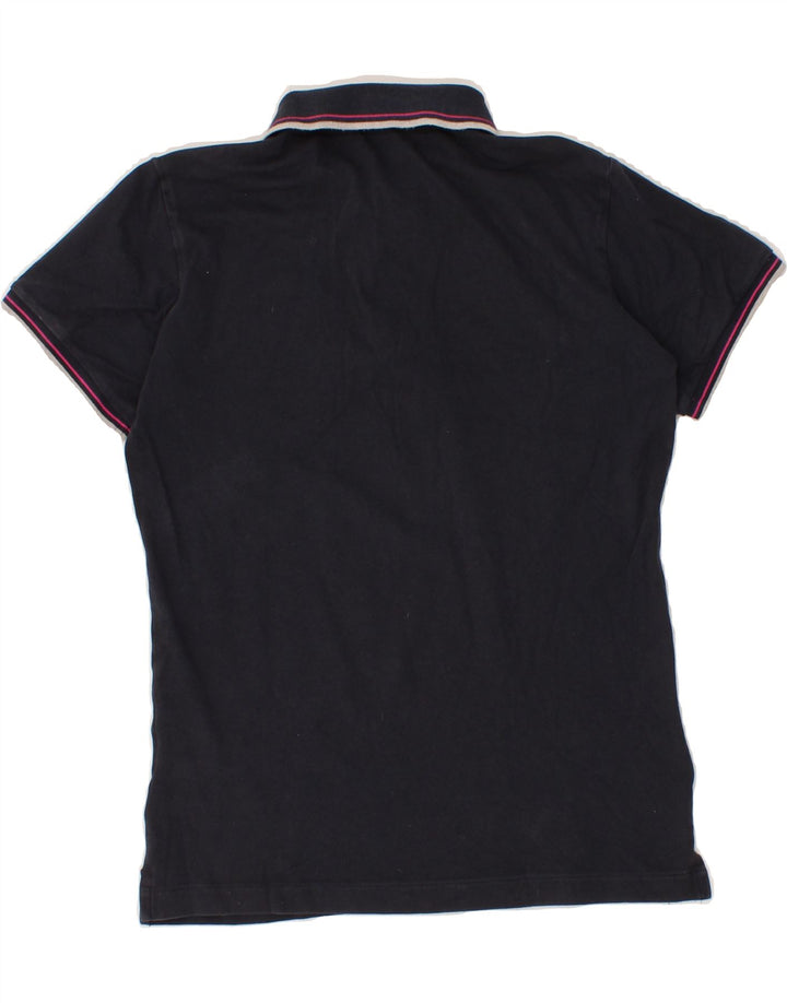 KAPPA Womens Polo Shirt UK 12 Medium Navy Blue Cotton Vintage Kappa and Second-Hand Kappa from Messina Hembry 