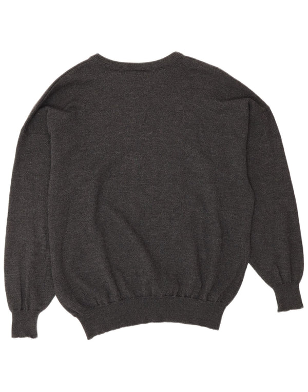 Lacoste Herre trøjetrøje med rund hals str. 8 3XL grå uld