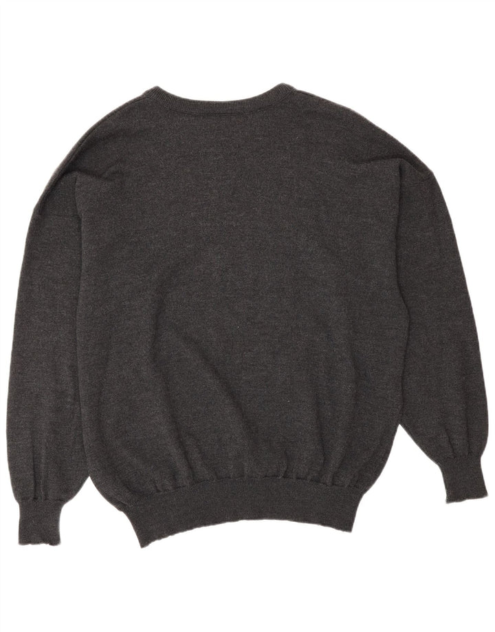 Lacoste Herre trøjetrøje med rund hals str. 8 3XL grå uld