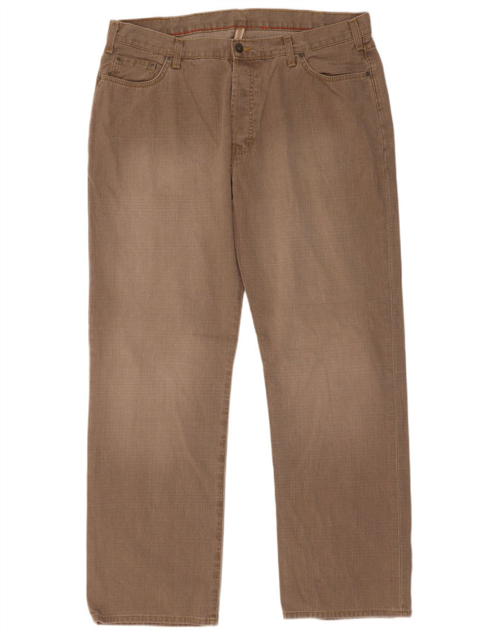 Marks & Spencer Straight Jeans til mænd W40 L33 Khaki Bomuld