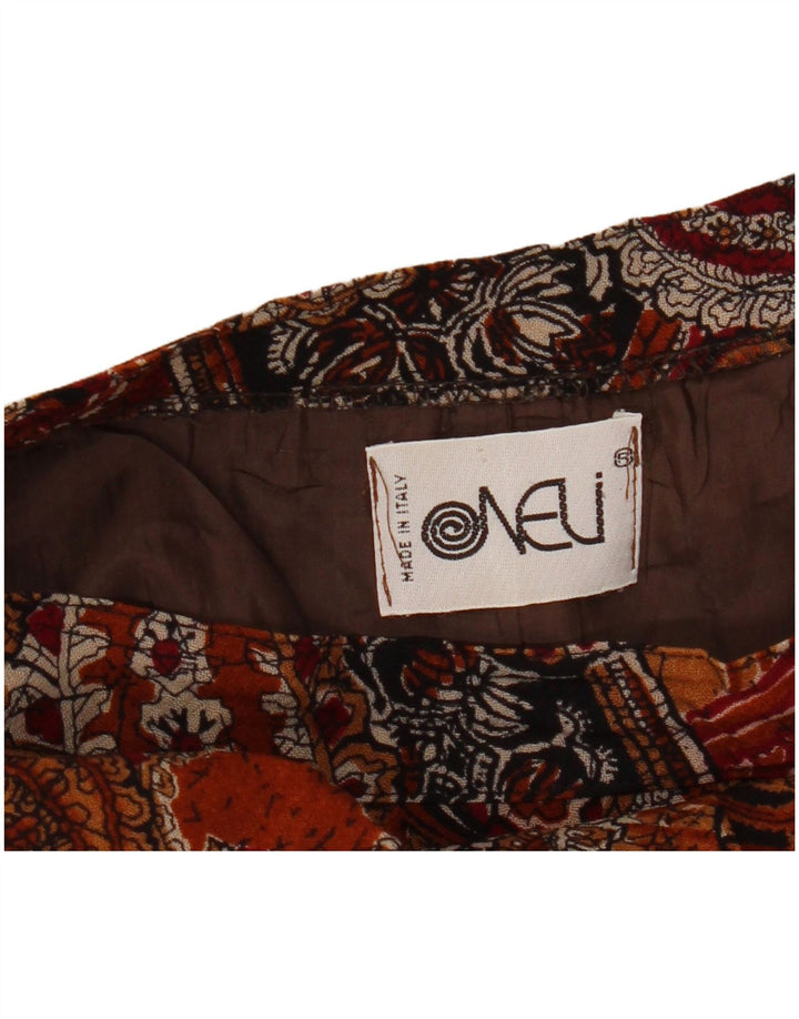 VINTAGE plisseret nederdel til kvinder W27 Lille flerfarvet Paisley