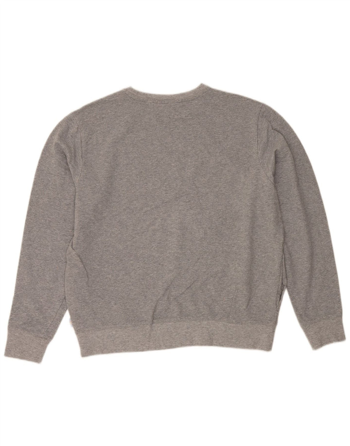 Fila Dame Sweatshirt Jumper UK 16 Stor Grå Flecked Bomuld