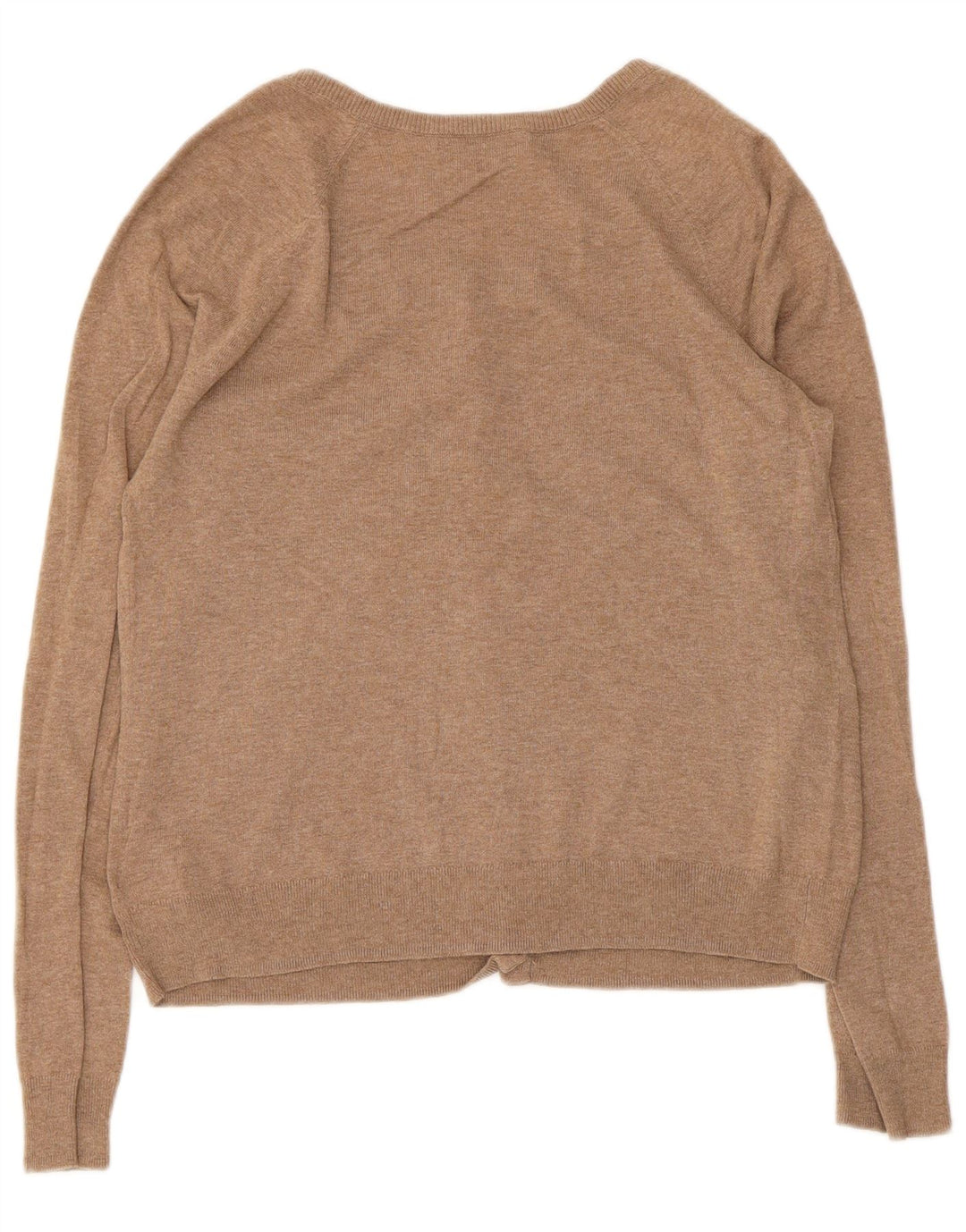 Gap Dame Cardigan Sweater UK 12 Medium Brun Bomuld