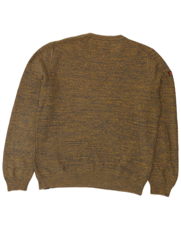 Superdry Herre sweater med rund hals 3XL Khaki Flecked Bomuld