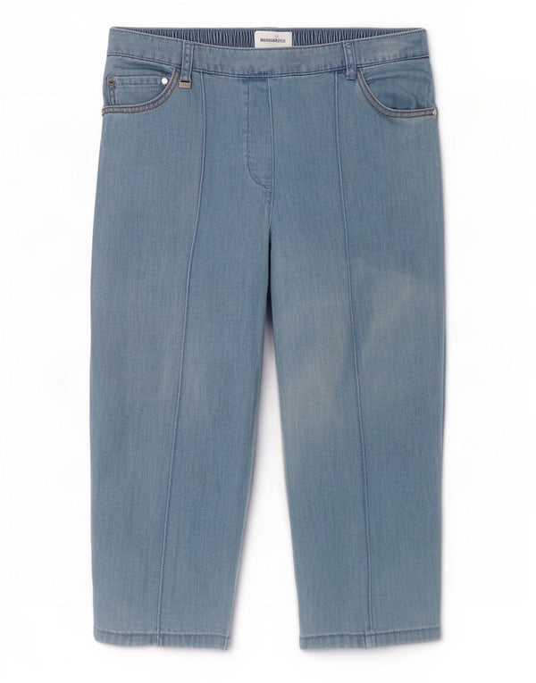 Marks & Spencer Dame Capri Bukser UK 12 Medium W28 L17 Blå Bomuld
