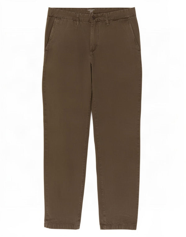 Carhartt Straight Chino Bukser til mænd W31 L32 Khaki Bomuld