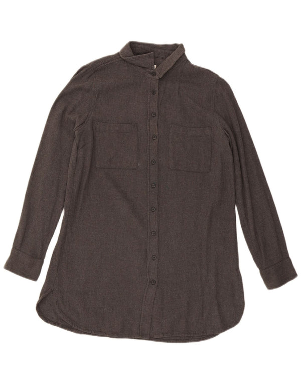 Fat Face Dame Skjortekjole UK 10 Small Grey Cotton