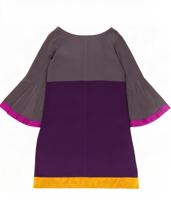 French Connection Womens Shift Dress UK 14 Medium Purple Colourblock