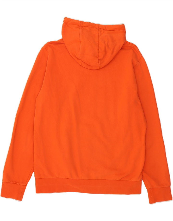 S.OLIVER Mens Graphic Hoodie Jumper Small Orange Cotton Vintage S.Oliver and Second-Hand S.Oliver from Messina Hembry 