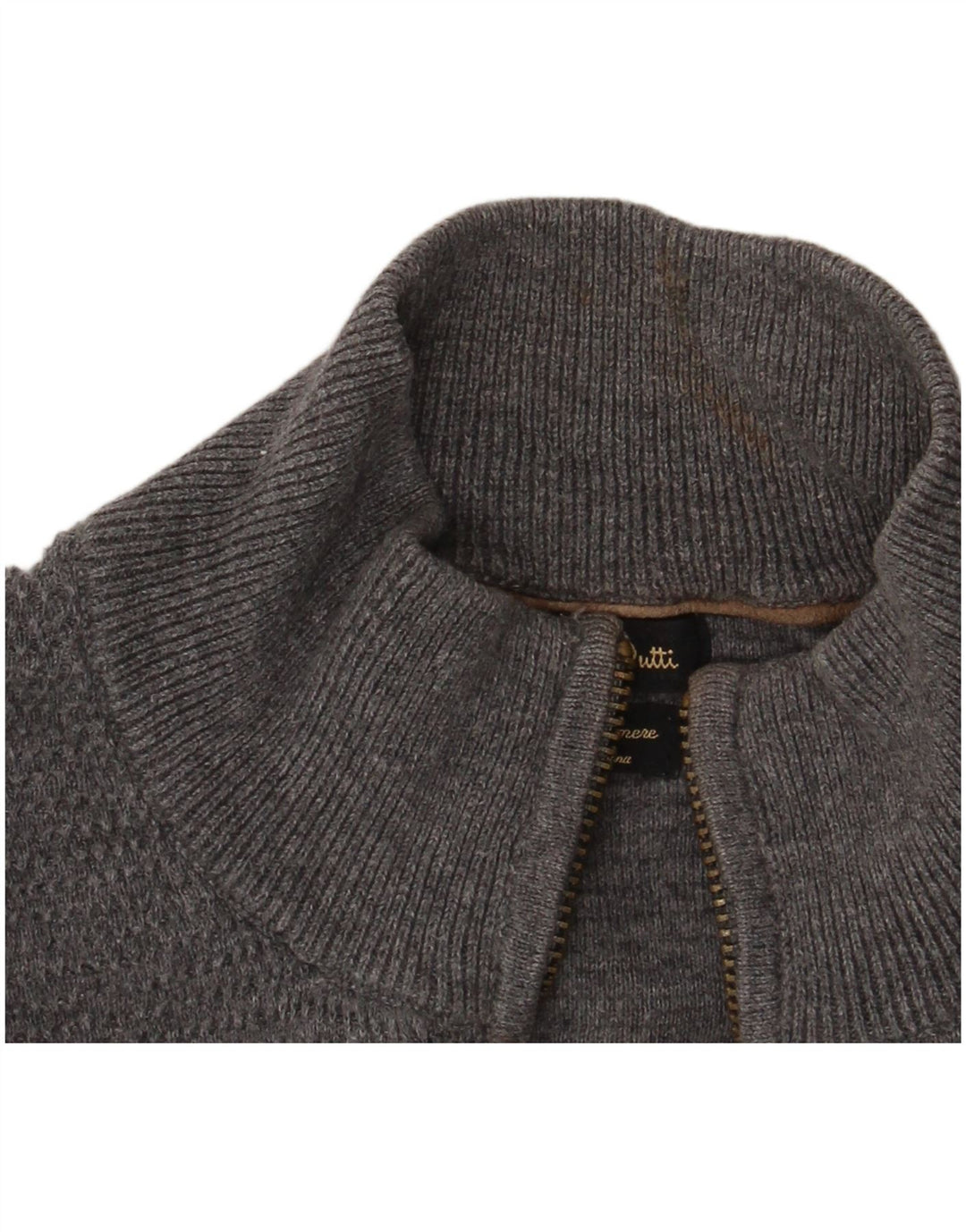 Massimo Dutti Herre Cardigan Sweater med fuld lynlås XL Grå