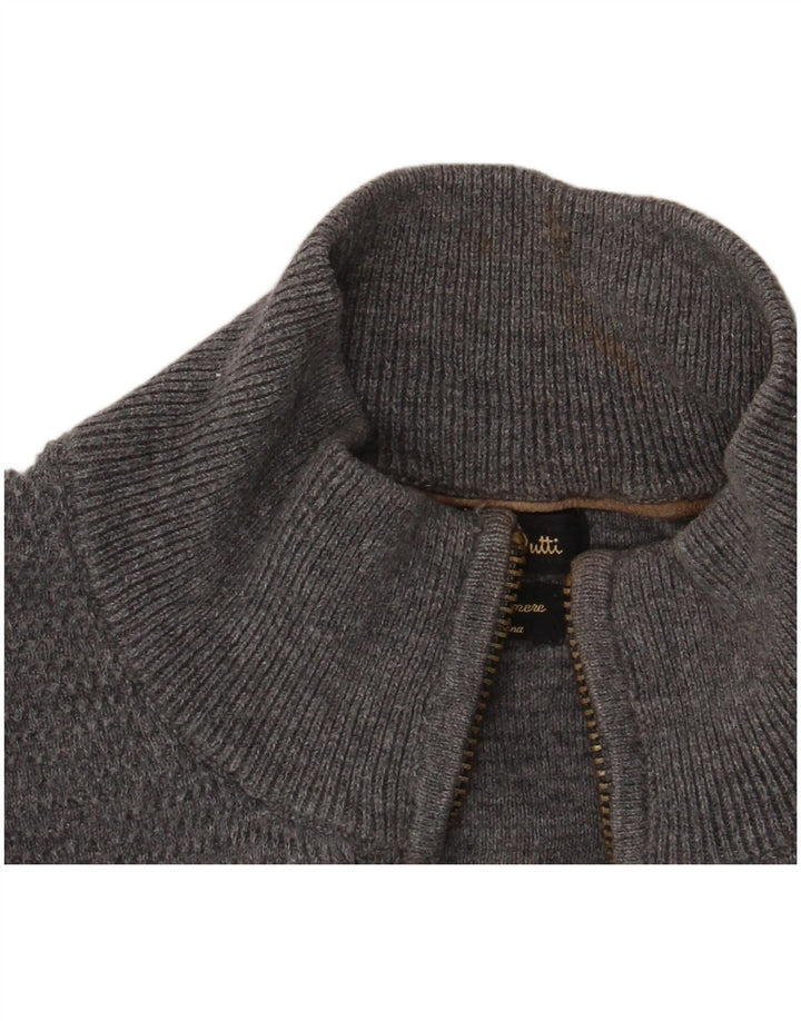 Massimo Dutti Herre Cardigan Sweater med fuld lynlås XL Grå
