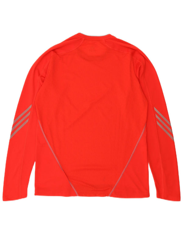 ADIDAS Herre Climalite Top Langærmet Medium Rød Polyester