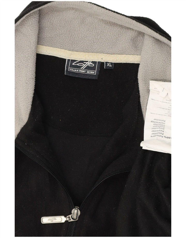 LOTTO Fleece Jumper med lynlås til mænd XL Sort Polyester