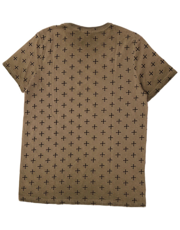 Scorpion Bay Herre abstrakt mønster T-shirt Top Medium Khaki Bomuld