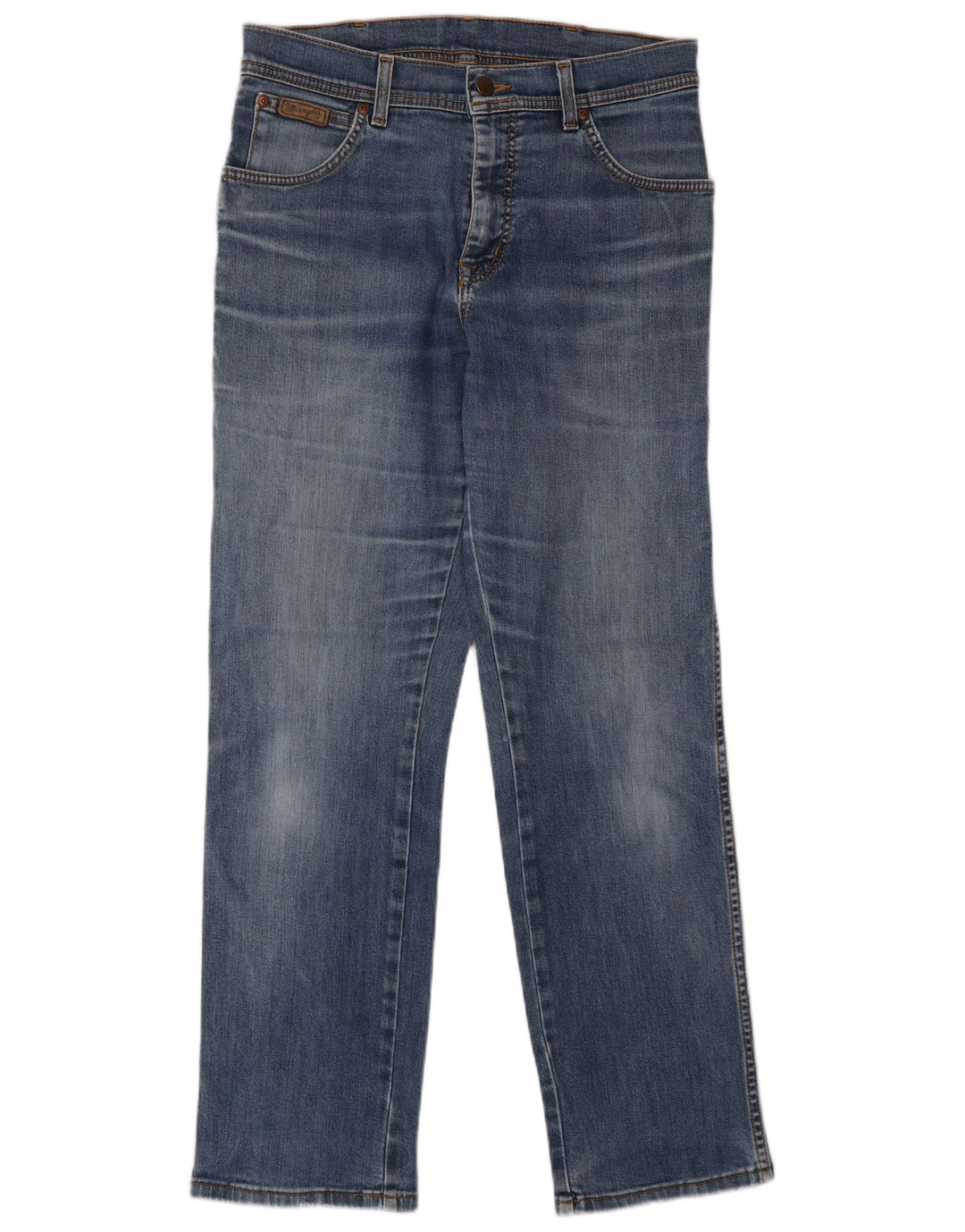 WRANGLER Herre Texas Stretch Straight Jeans W32 L30 Blå Bomuld