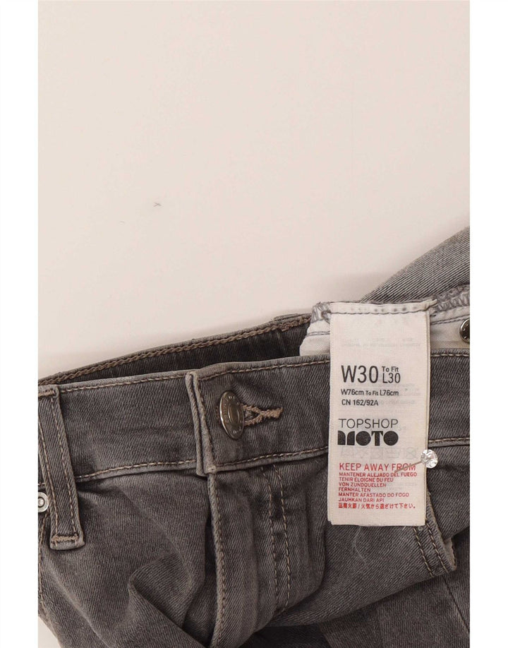 Topshop Dame Distressed Slim Jeans W30 L26 Grå Bomuld