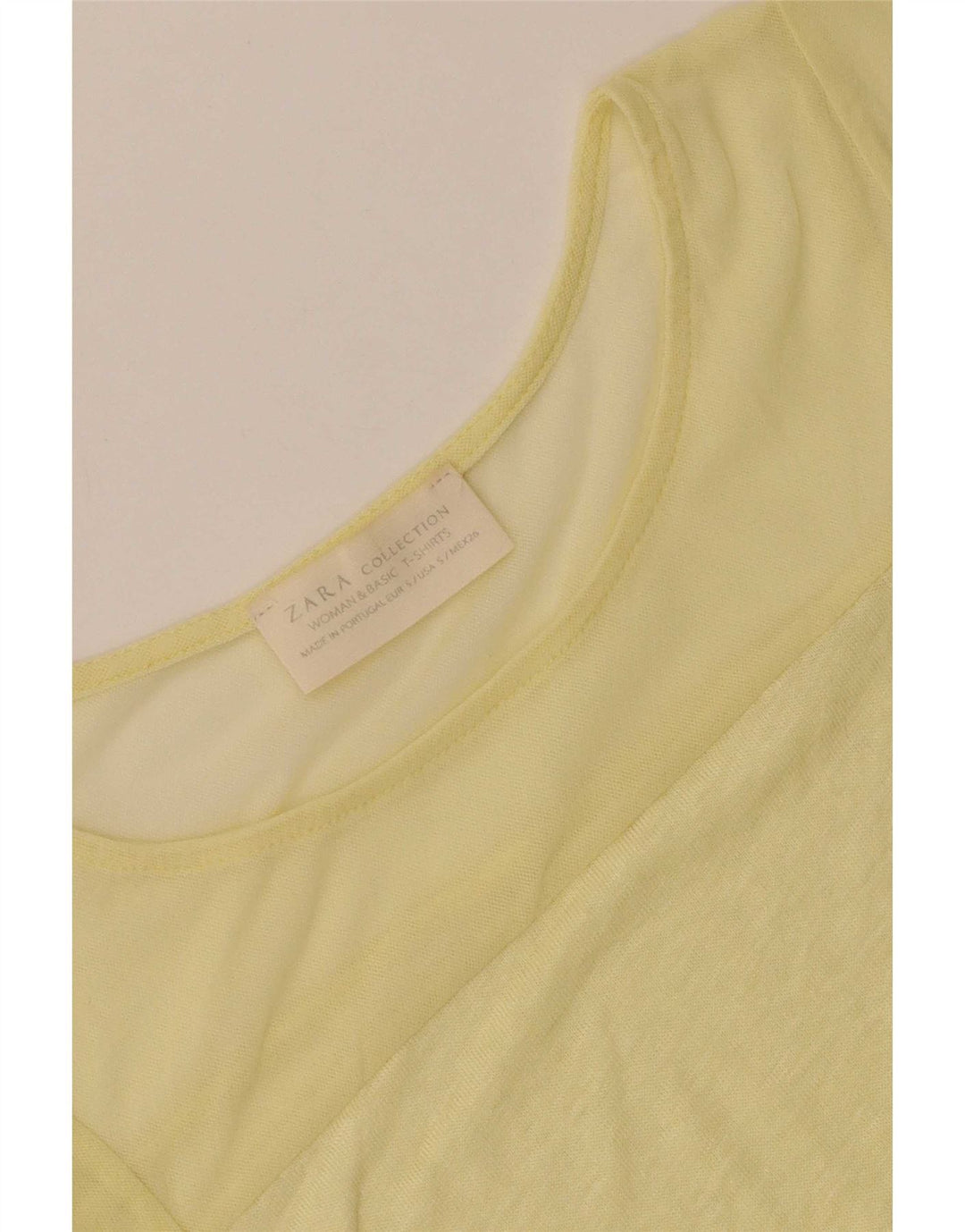 Zara Damevest Top UK 10 Small Yellow Flecked
