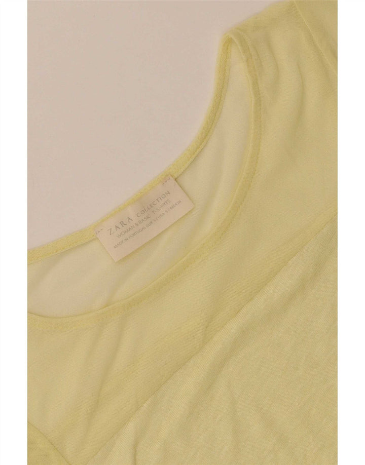 Zara Damevest Top UK 10 Small Yellow Flecked