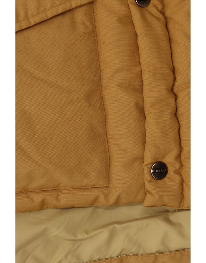 Woolrich Herre Polstret Gilet UK 40 Stor Gul Nylon