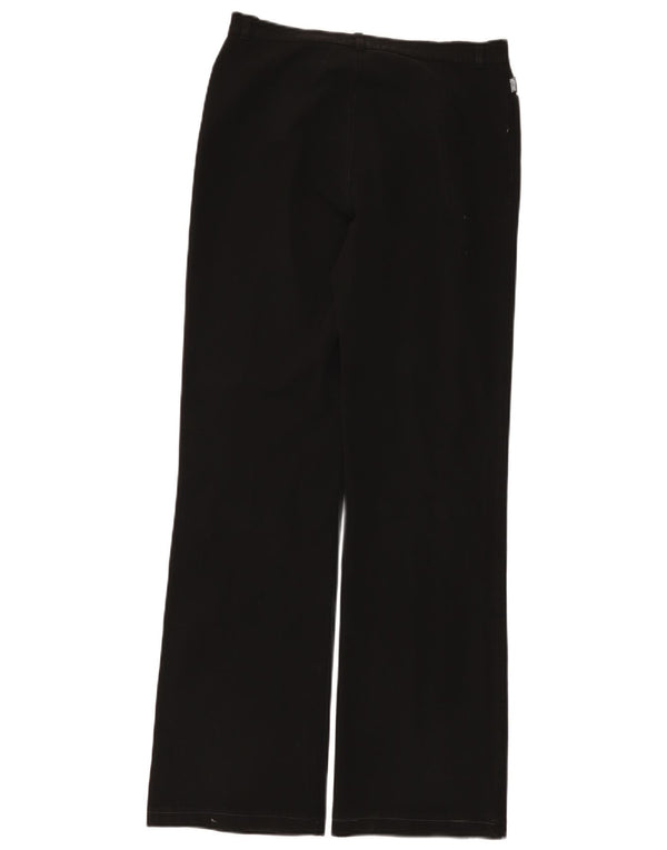 Moschino Kvinder Fritidsbukser med brede ben UK 14 Medium W28 L32 Sort