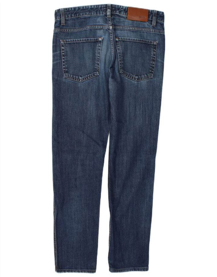 Hugo Boss Herre Slim Jeans W30 L28 Blå Bomuld