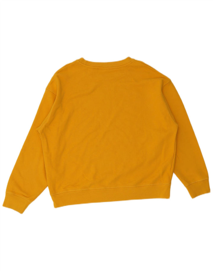 Levi's Dame grafisk sweatshirt Jumper UK 16 Stor gul bomuld
