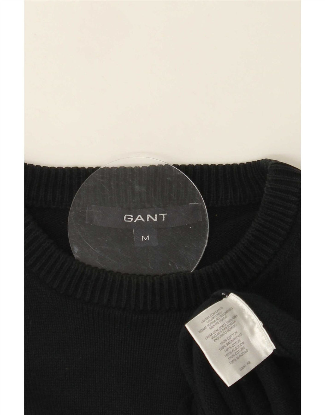 Gant herre rund hals sweater medium marineblå bomuld