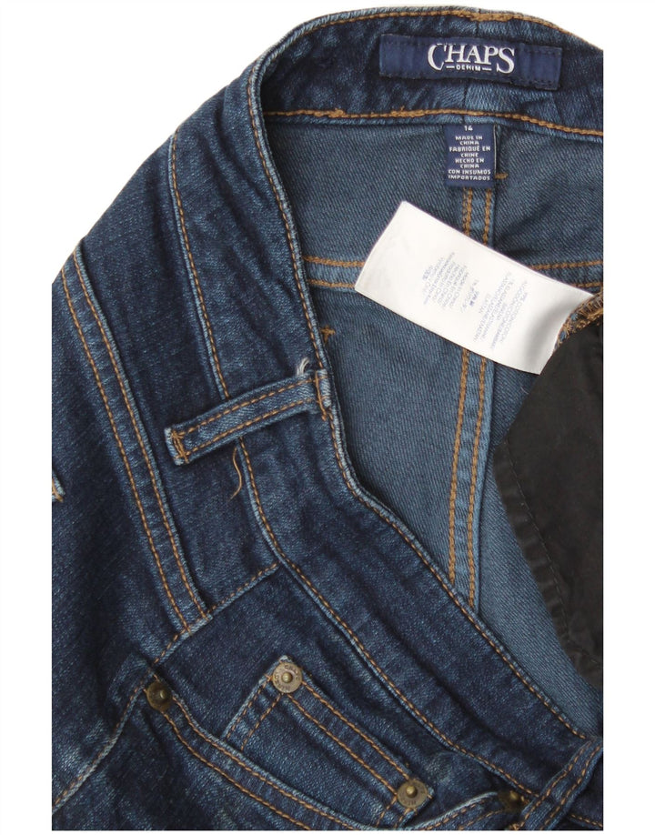 Chaps Lige Dame Jeans US 14 XL W38 L31 Blå Bomuld