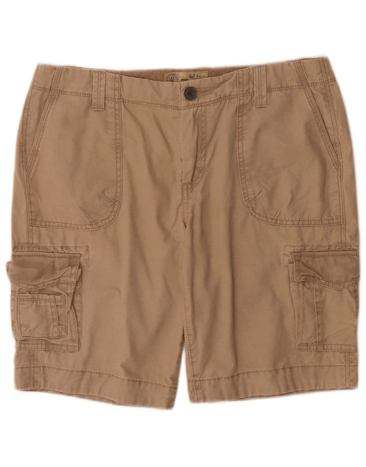 Fat Face Dame Cargo Shorts UK 12 Medium W32 Beige Bomuld