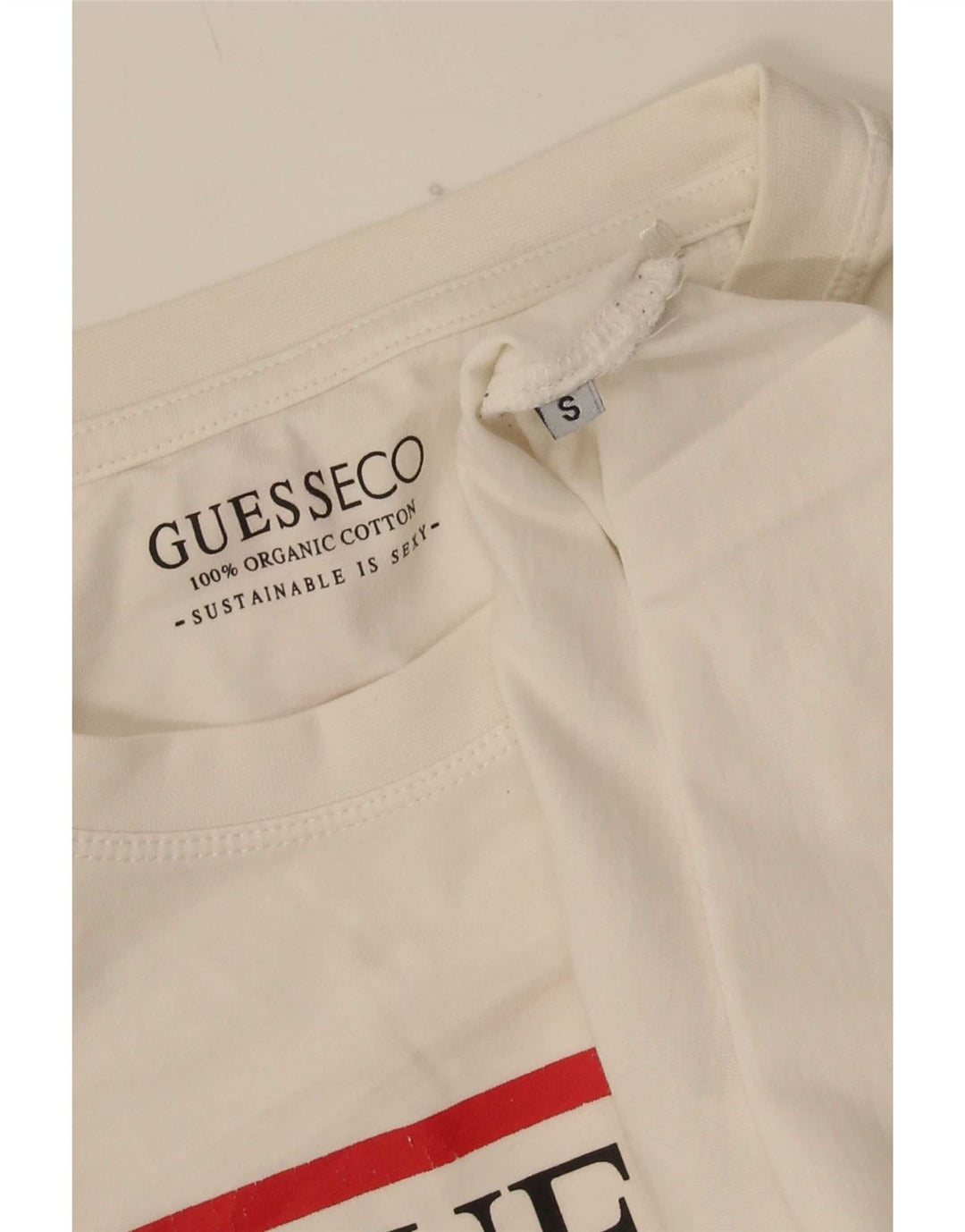 Guess Herre Grafisk T-Shirt Top Lille Hvid