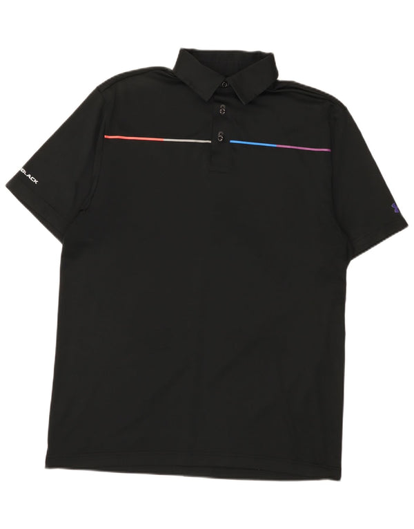 Under Armour Herre Heat Gear Polo Shirt Medium Sort Polyester